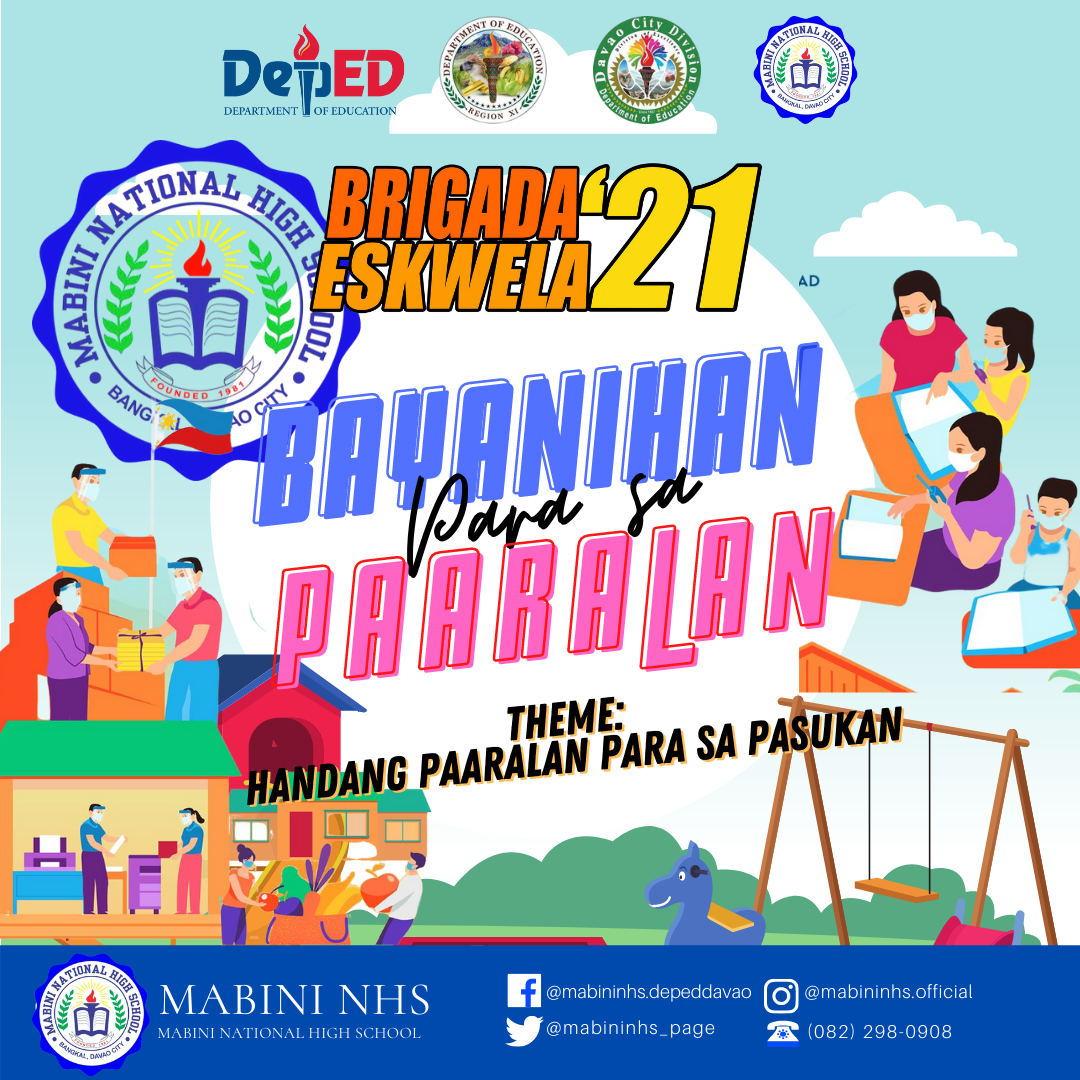 School Based Implementation Of Brigada Eskwela 2021 Mabini National High School Davao City 3024